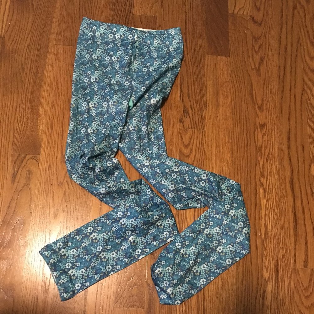 Blue Floral Leggings - 3 for $5 - Picture 2 of 3
